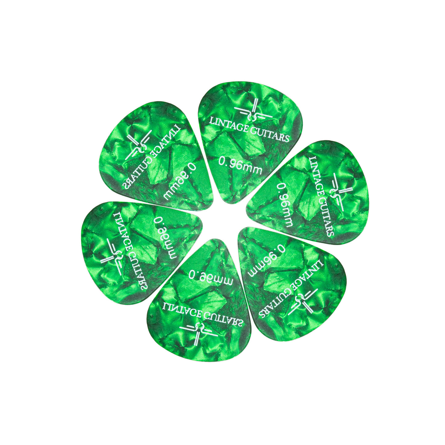 6 Stuks Plectrum Set - 0.96 Plectrum - Celluloid Guitar Picks - Lintage Guitars®