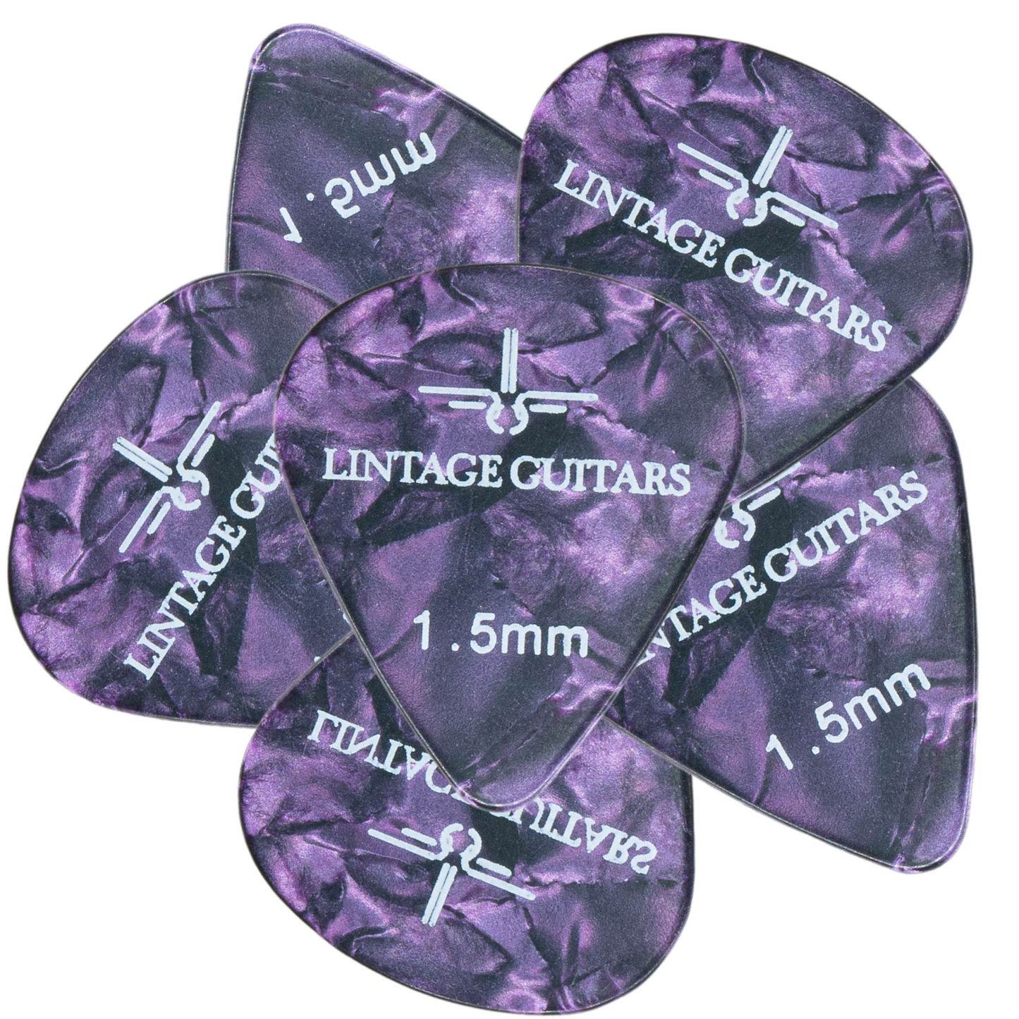 6 Stuks Plectrum Set - 1.5 Plectrum - Celluloid Guitar Picks - Lintage Guitars®