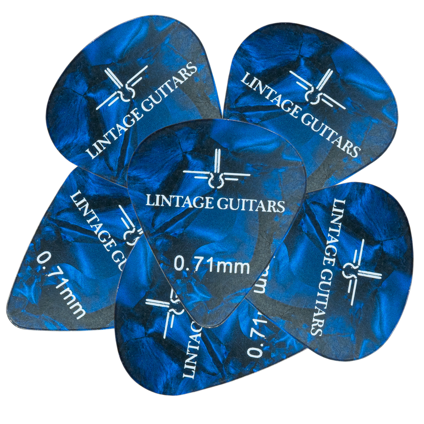 6 Stuks Plectrum Set - 0.71 Plectrum - Celluloid Guitar Picks - Lintage Guitars®
