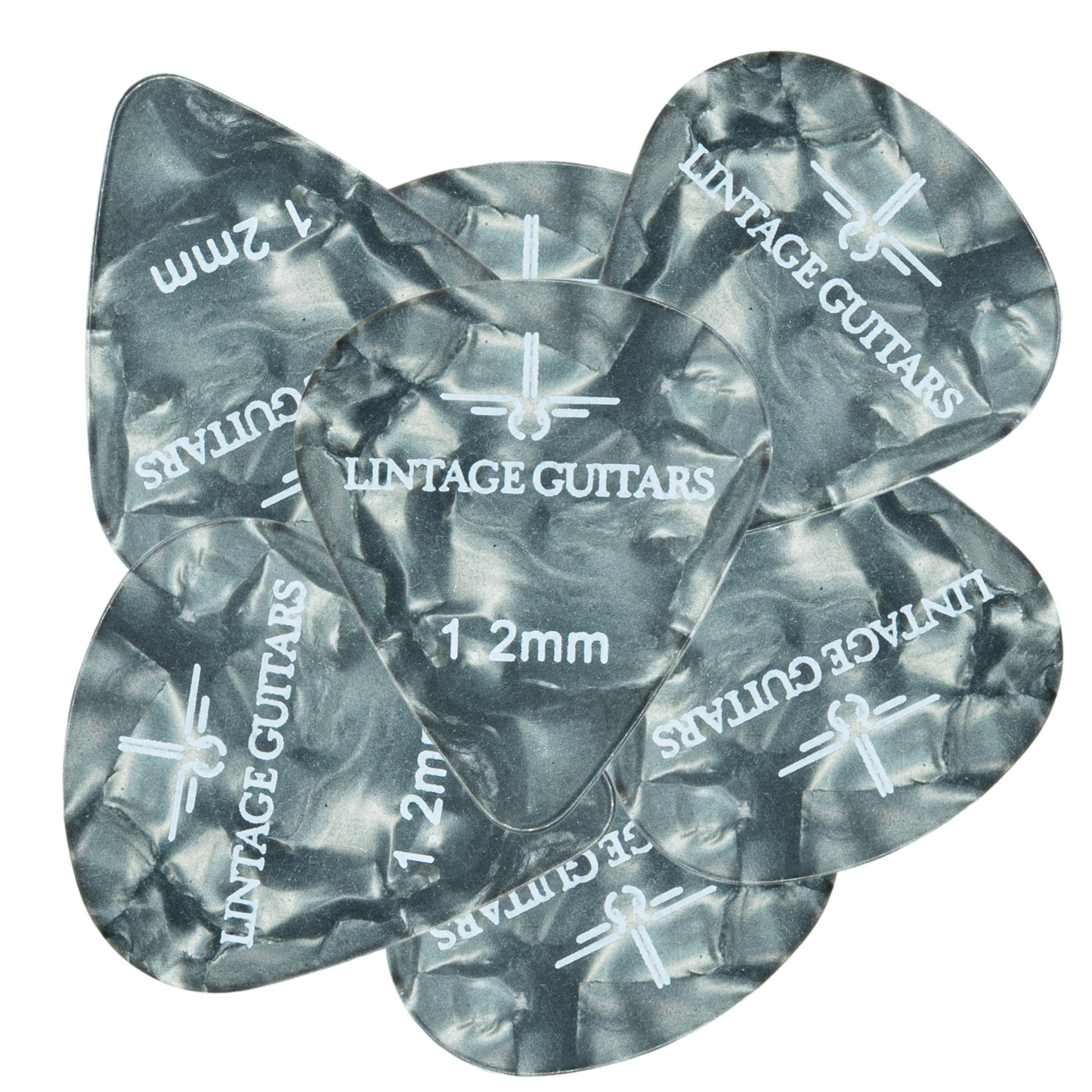 6 Stuks Plectrum Set - 1.2 Plectrum - Celluloid Guitar Picks - Lintage Guitars®