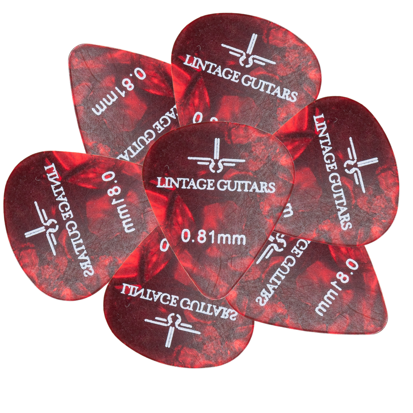 6 Stuks Plectrum Set - 0.81 Plectrum - Celluloid Guitar Picks - Lintage Guitars®