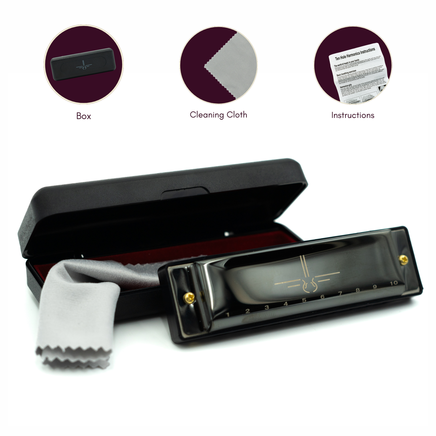Mondharmonica C - Metallic Black - Blues Harp