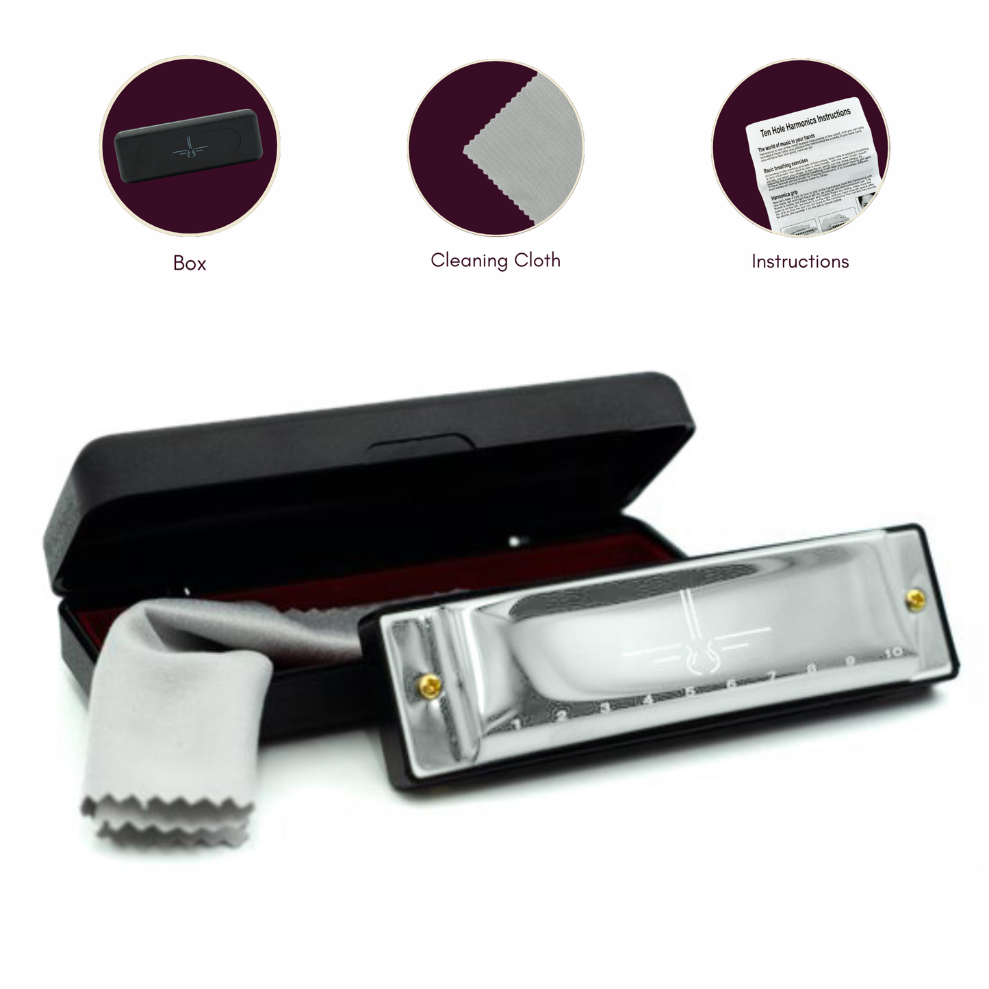 Mondharmonica C - Metallic Silver - Blues Harp