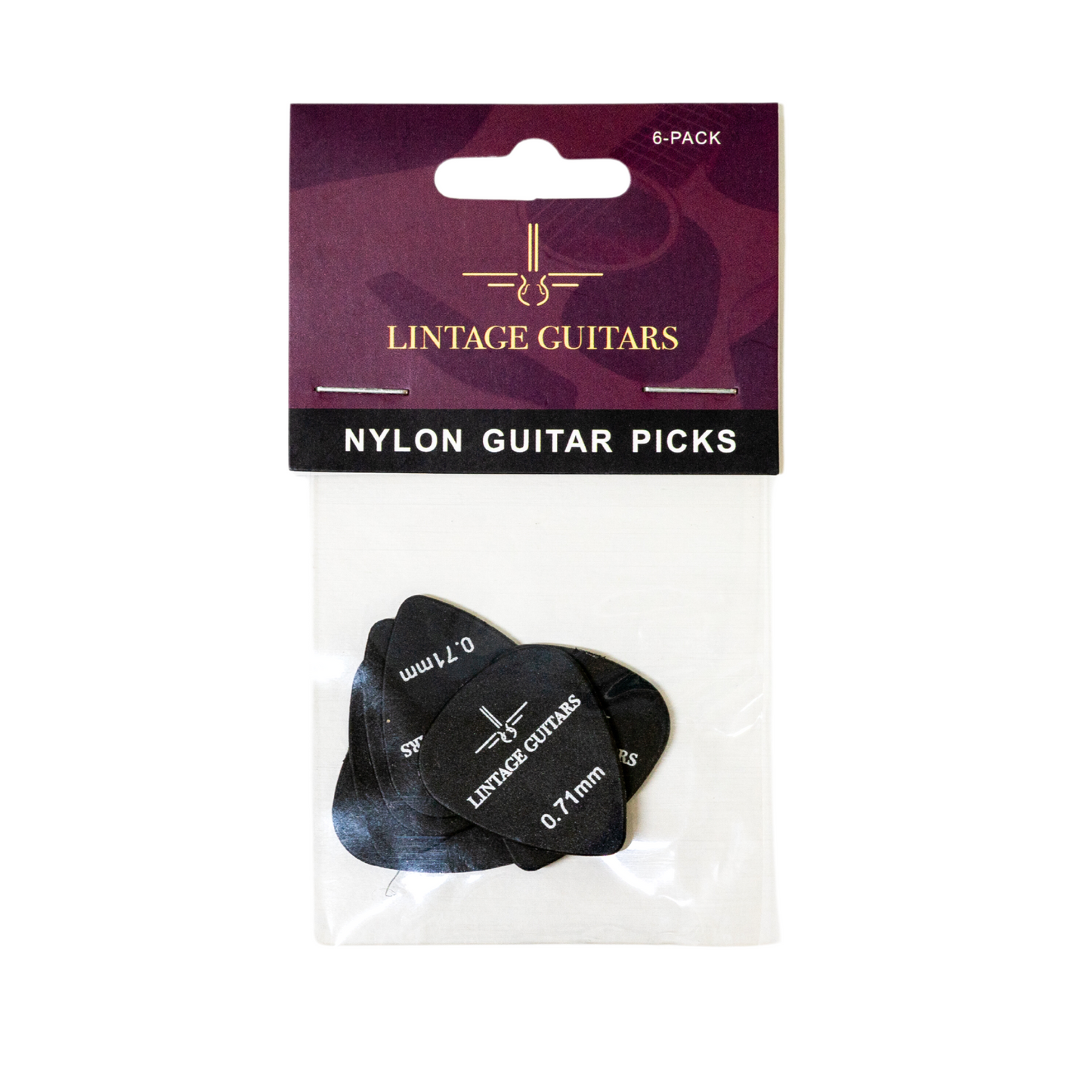 6 Stuks Plectrum Set - 0.71 Plectrum - Nylon Guitar Picks - Lintage Guitars®
