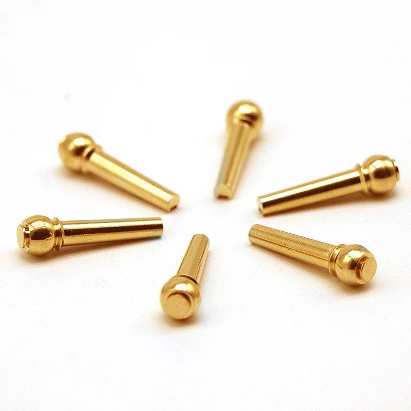 Brugpinnen Metaal goud - Set (6 stuks)