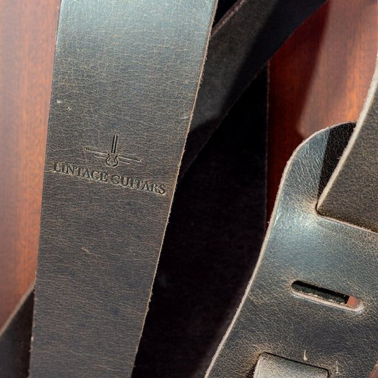 Gitaarriem Handgemaakt Leer - Gitaar band - Donker bruin