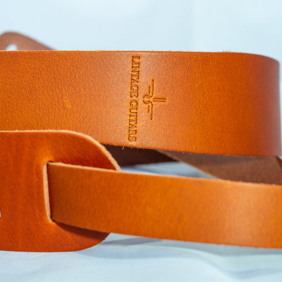 Gitaarriem Handgemaakt Leer - Gitaar band - Lichtbruin