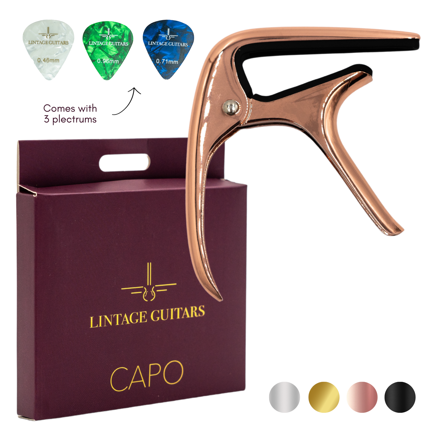 Universele Gitaar Capo - Metallic Rose