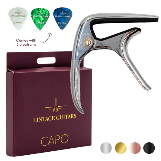 Universele Gitaar Capo - Metallic Zilver