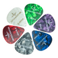6 Stuks Celluloid Plectrum Mix - 0.46 t/m 1.50