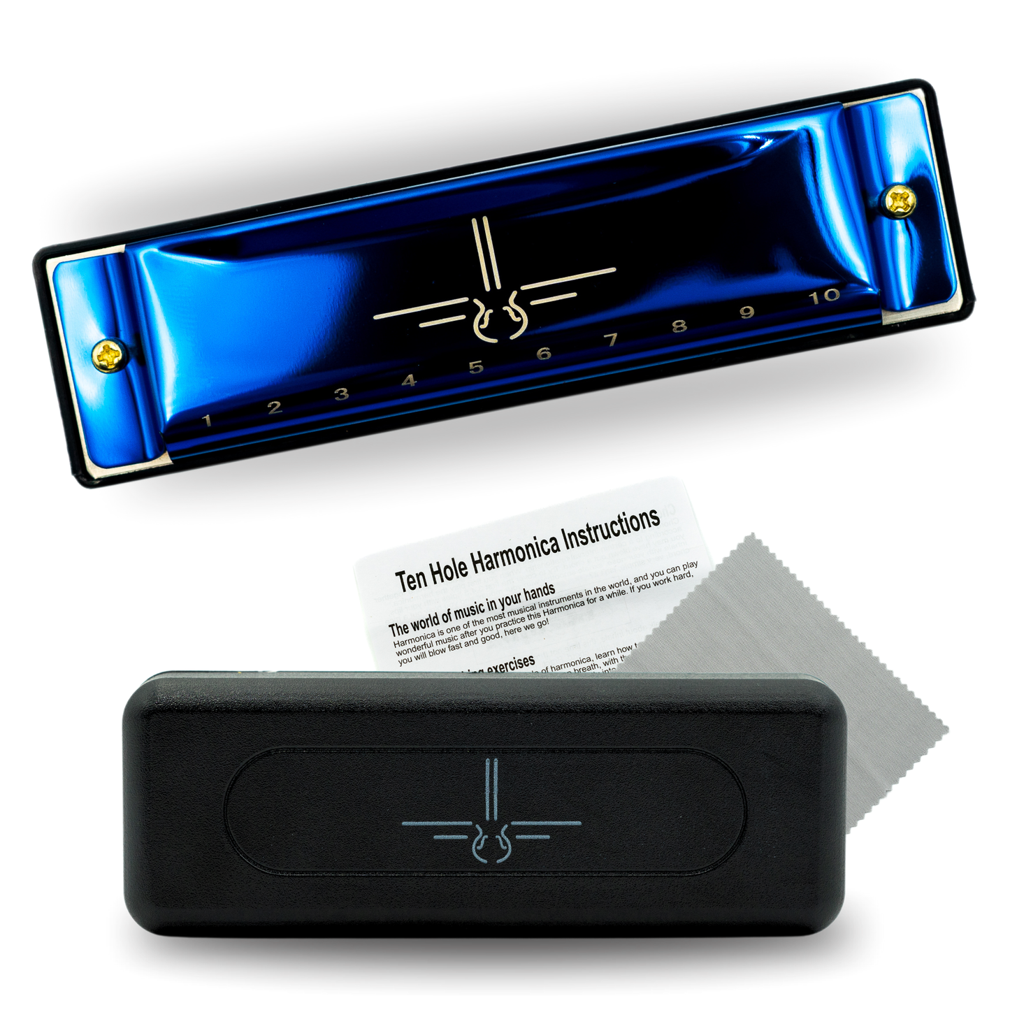 Mondharmonica C - Metallic Blue - Blues Harp