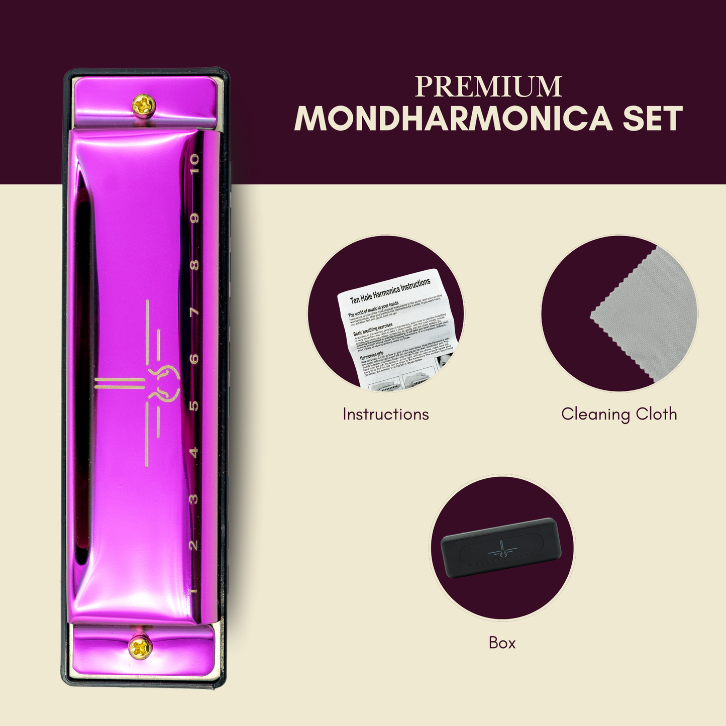Mondharmonica C - Metallic Purple - Blues Harp